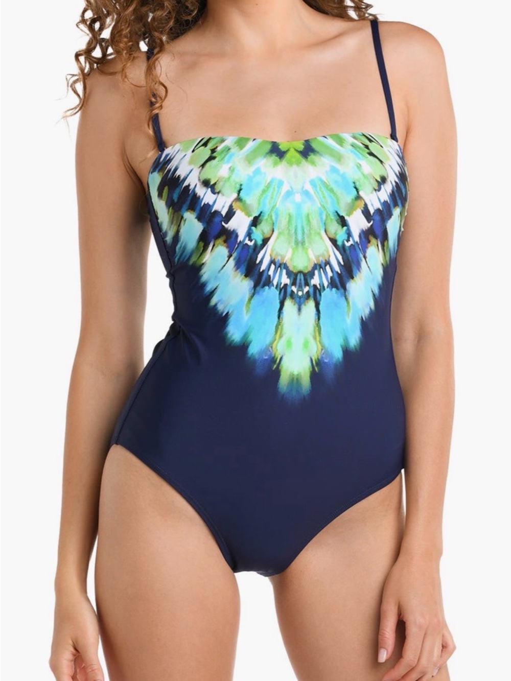 La Blanca Indigo Seas Removable One Piece Swimsuit Size 6